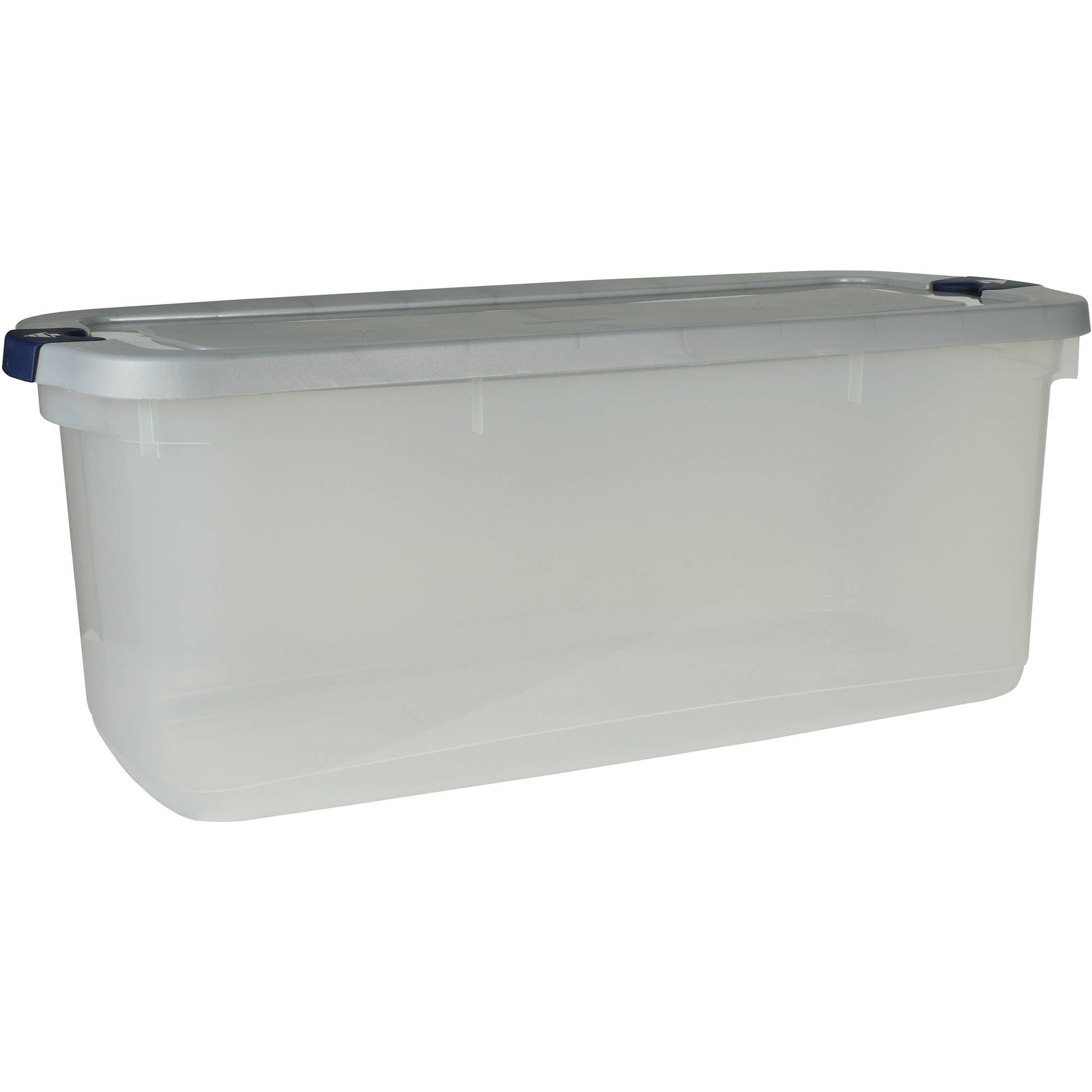 Rubbermaid Roughneck Clears Storage Tote Bins 95 Qt 2375 Gal Clear With Gray Lid Set Of 4 intended for size 2000 X 2000