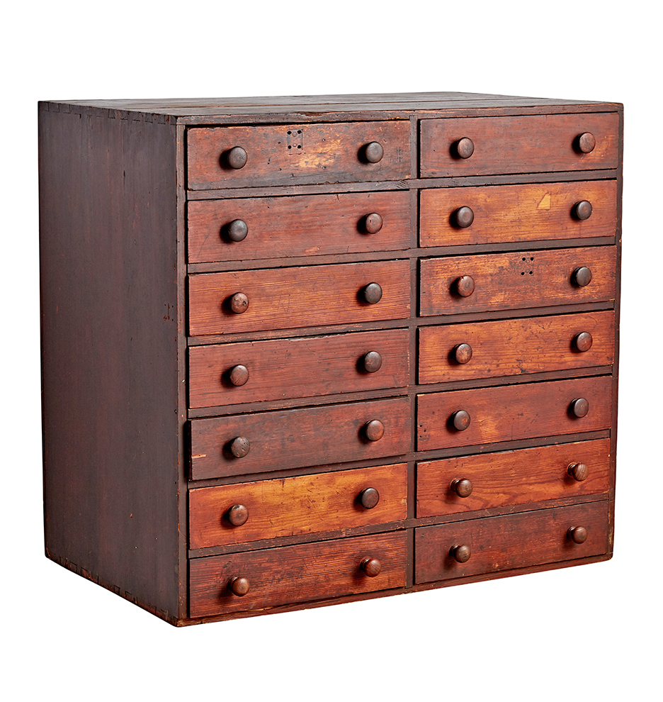 Rustic 14 Drawer Flat File Cabinet W Wood Knobs Rejuvenation within dimensions 936 X 990