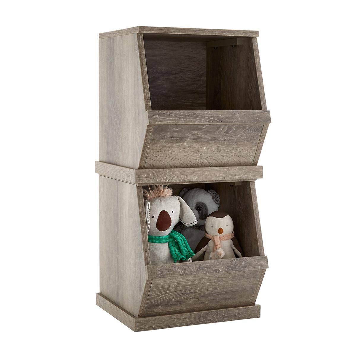 Rustic Driftwood Nantucket Single Stackable Storage Bin House throughout size 1200 X 1200