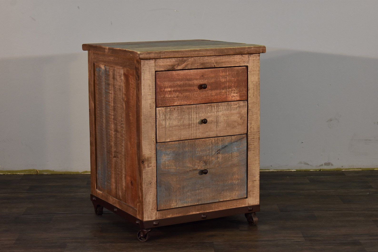 Rustic Solid Wood File Cabinet Multi Color Finish In 2019 Home regarding measurements 1588 X 1059