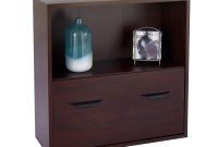 Safco Lateral Filing Cabinet With Bookshelf Mahogany Walmart for dimensions 1600 X 1600