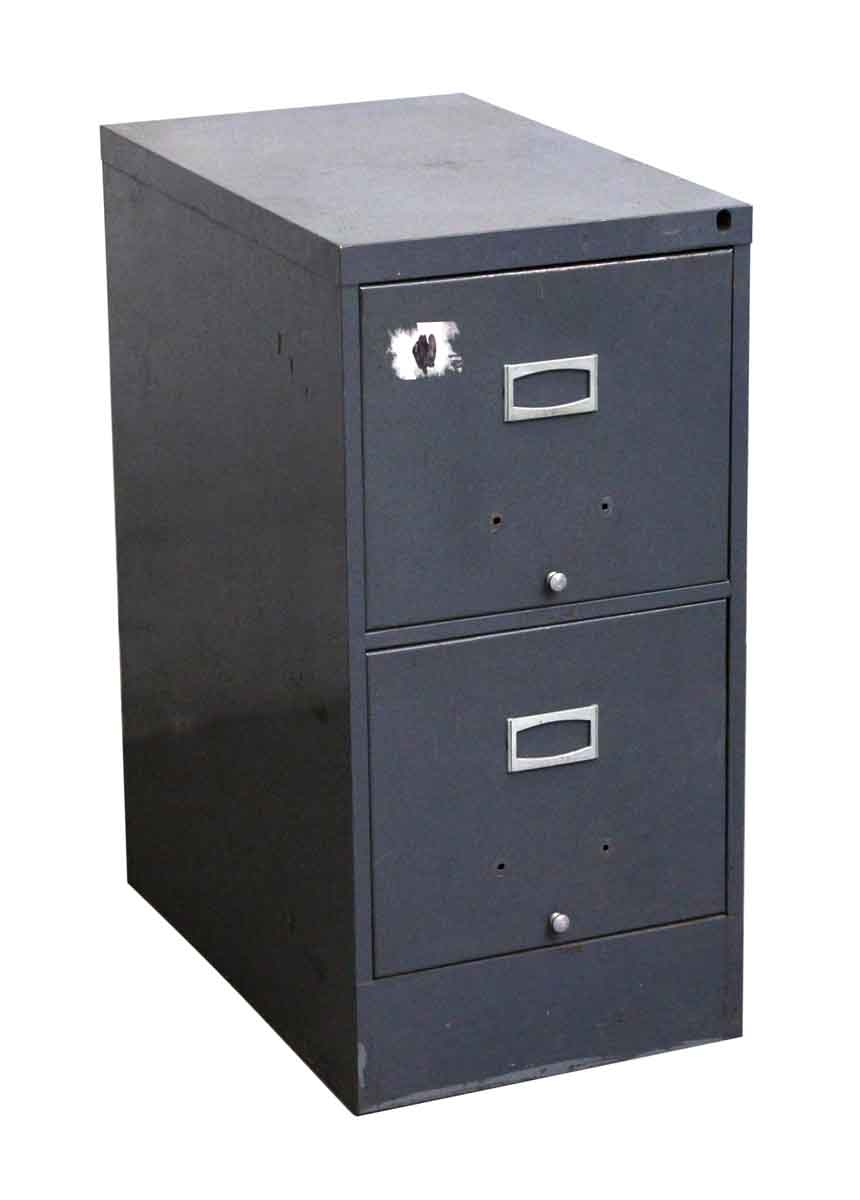 Salvaged Two Drawer Metal File Cabinet Olde Good Things inside measurements 860 X 1200