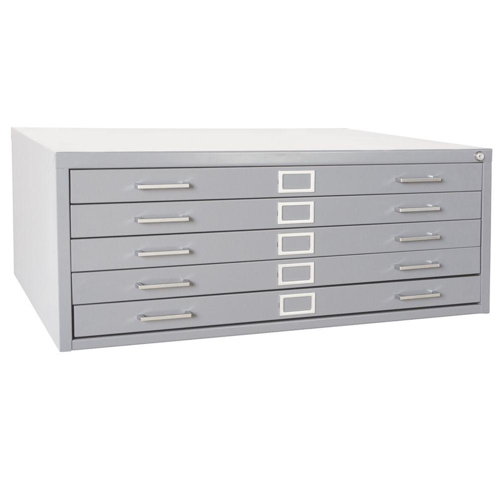 Sandusky 1613 In H X 4075 In W X 284 In D 5 Drawer Gray Flat inside proportions 1000 X 1000