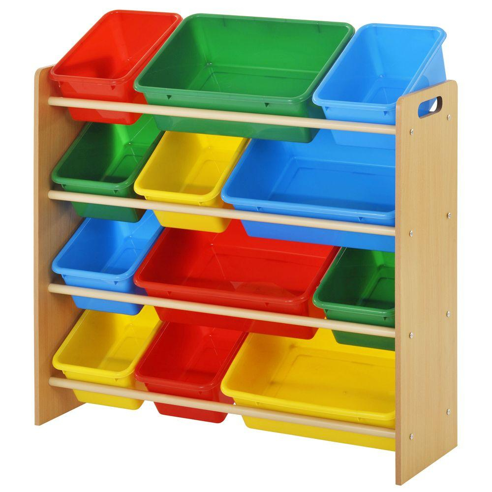 Sandusky 34 In X 307 In Kids Storage 12 Cube Organizer In Brown inside measurements 1000 X 1000