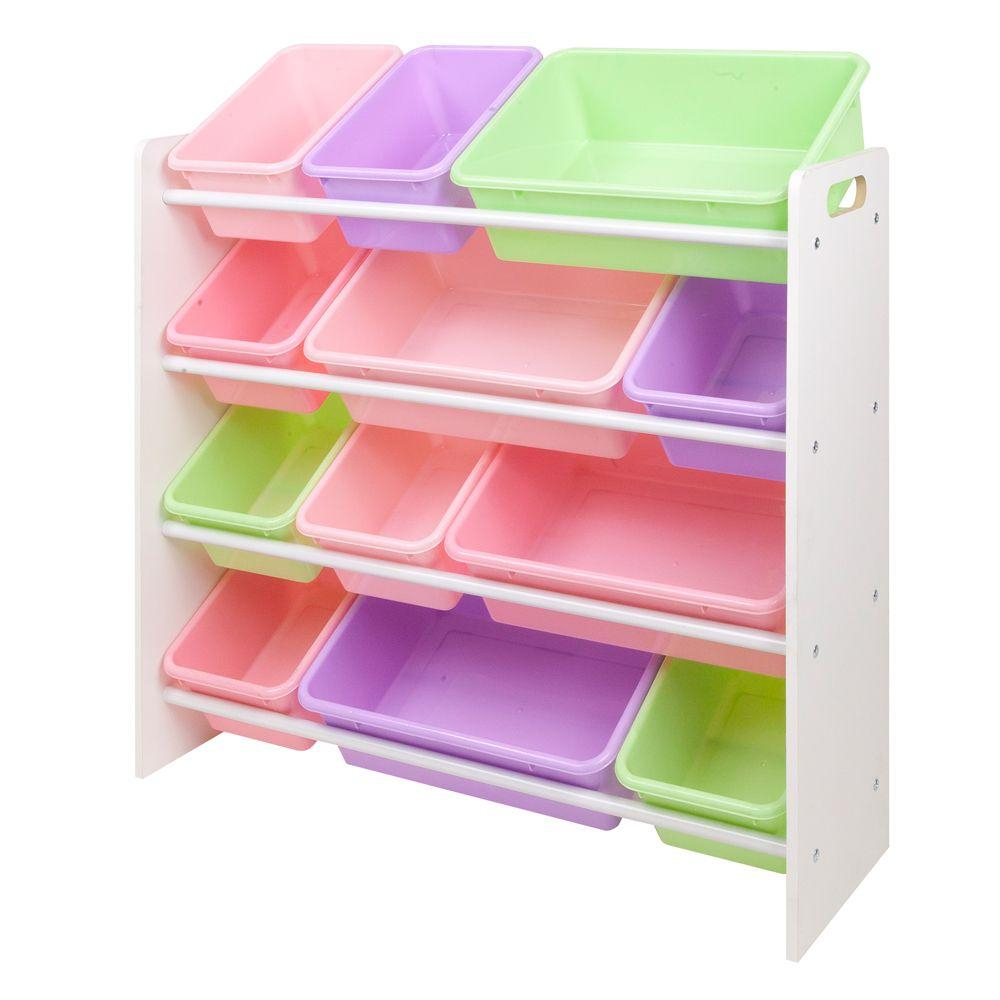 Sandusky 34 In X 307 In Kids Storage 12 Cube Organizer In White regarding dimensions 1000 X 1000