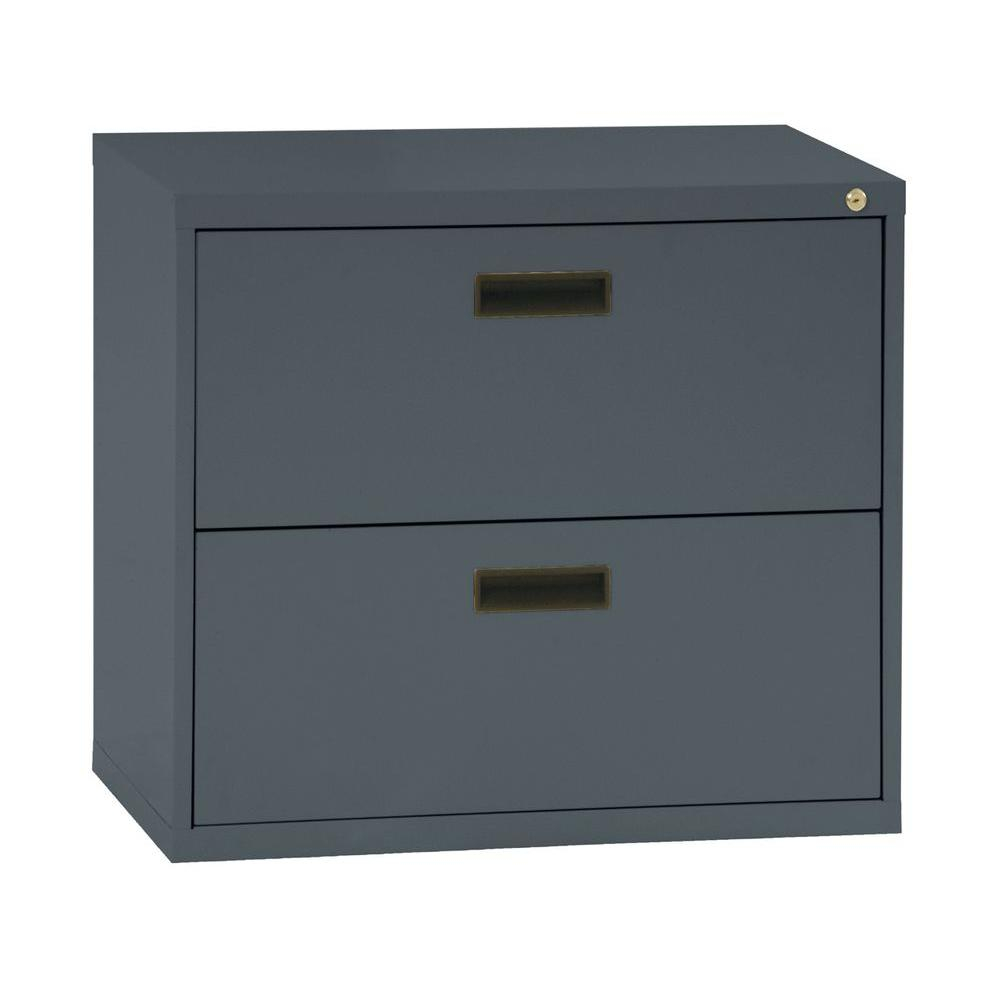 Sandusky 400 Series 266 In H X 30 In W X 18 In D 2 Drawer Black within sizing 1000 X 1000