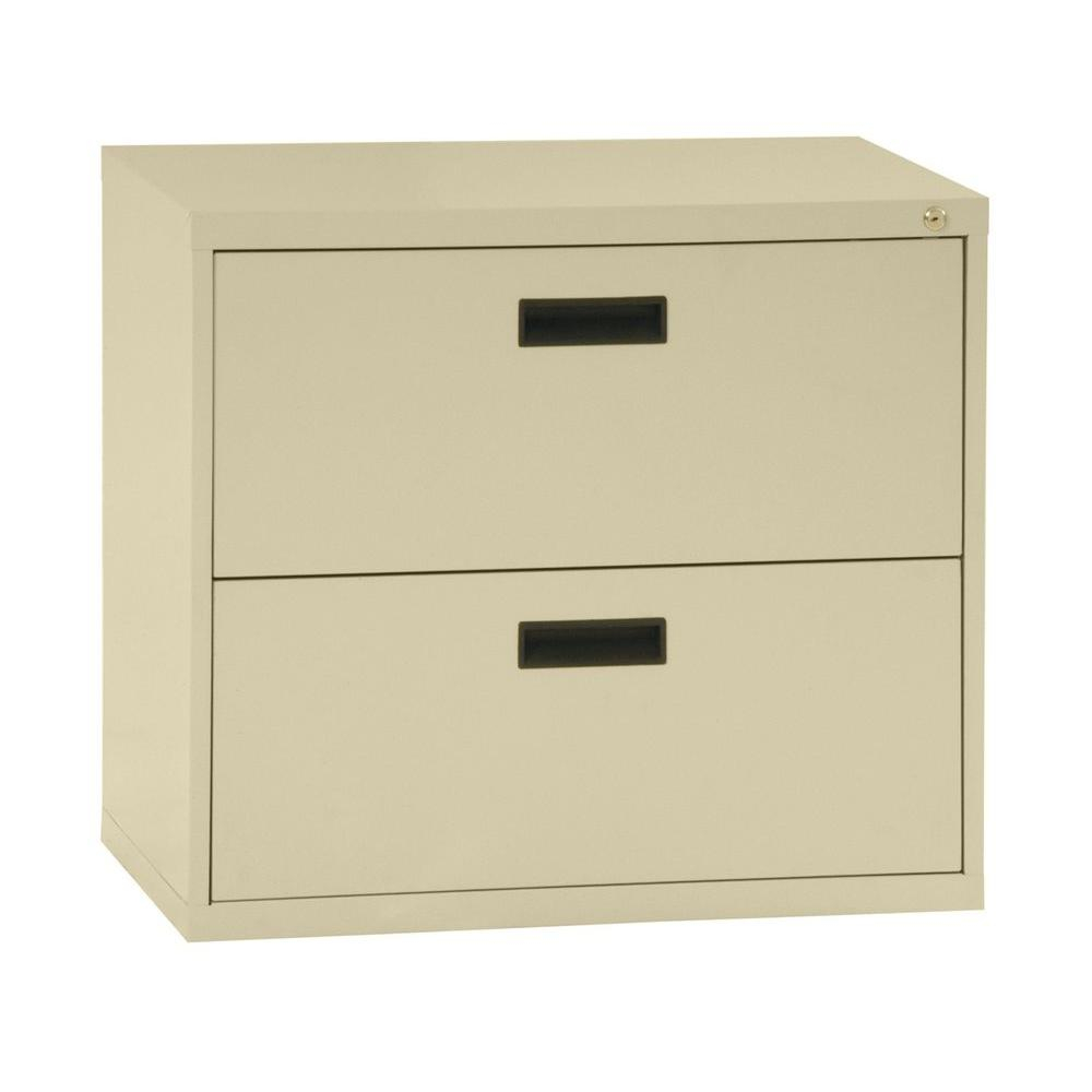 Sandusky 400 Series 266 In H X 30 In W X 18 In D 2 Drawer Putty with regard to sizing 1000 X 1000
