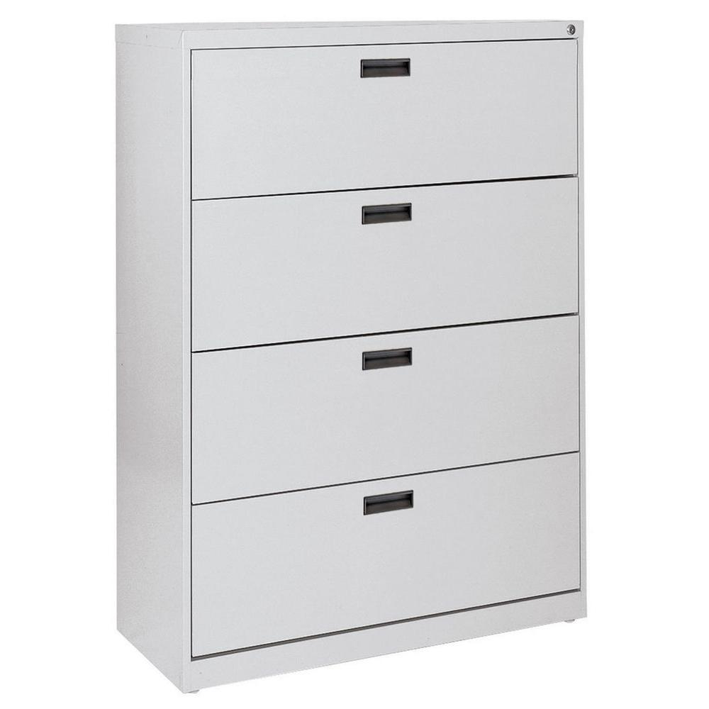 Sandusky 400 Series 4 Drawer Dove Grey Lateral File Cabinet for dimensions 1000 X 1000