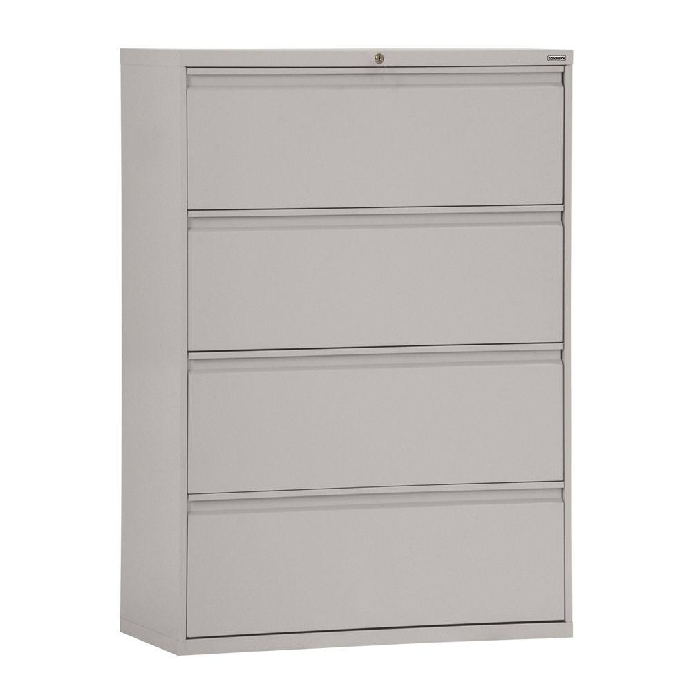 Sandusky 800 Series 36 In W 4 Drawer Full Pull Lateral File Cabinet in measurements 1000 X 1000