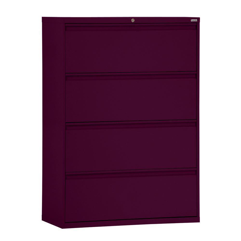 Sandusky 800 Series 36 In W 4 Drawer Full Pull Lateral File Cabinet within measurements 1000 X 1000