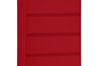 Sandusky 800 Series 4 Drawer Red Full Pull Lateral File Cabinet with regard to size 1000 X 1000