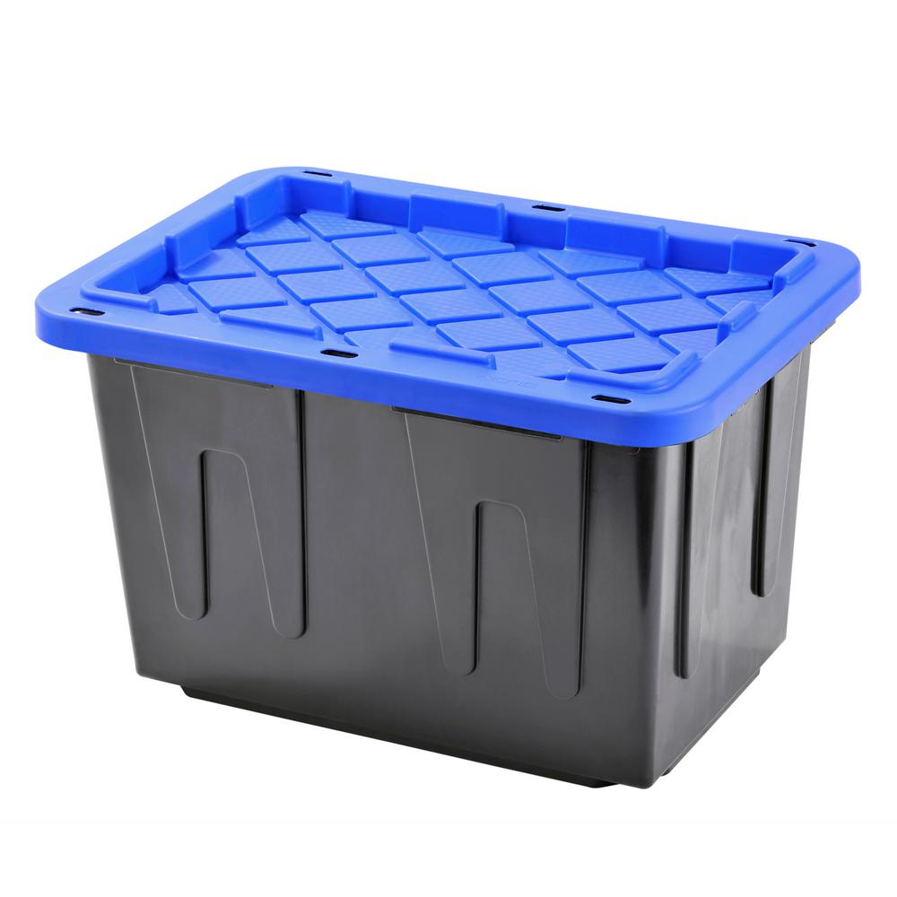 Sandusky Heavy Duty 23 Gal Tote Black Bottom And Blue Snap Lid 4 within measurements 1000 X 1000