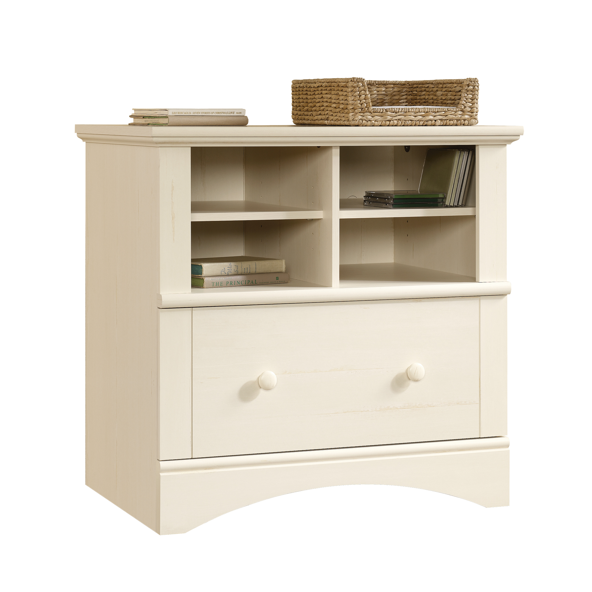 Sauder Harbor View Lateral File Antiqued White Finish Walmart for sizing 2048 X 2048
