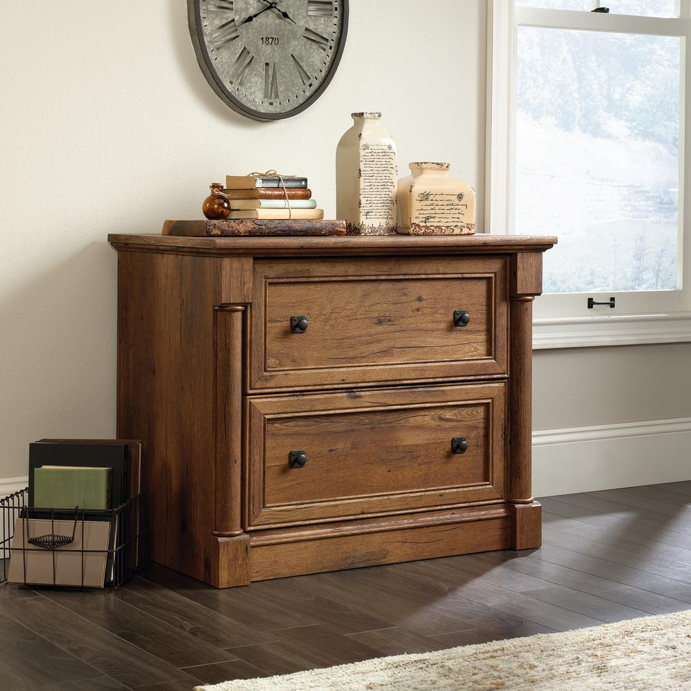 Sauder Palladia Collection Vintage Oak 2 Drawer Lateral File Cabinet regarding size 1000 X 1000