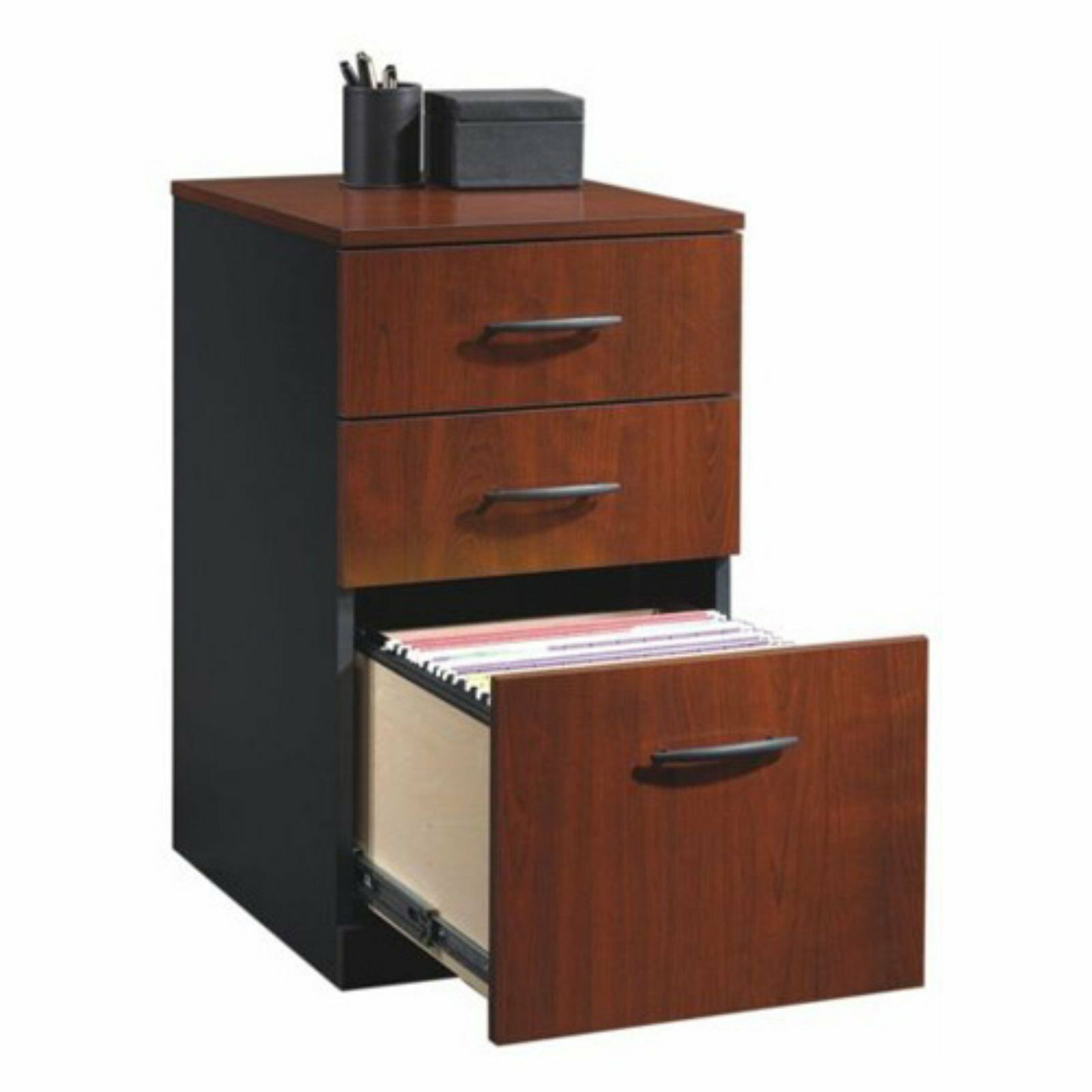 Sauder Via 3 Drawer Pedestal Mobile Classic Cherry Filing Cabinet throughout sizing 1600 X 1600