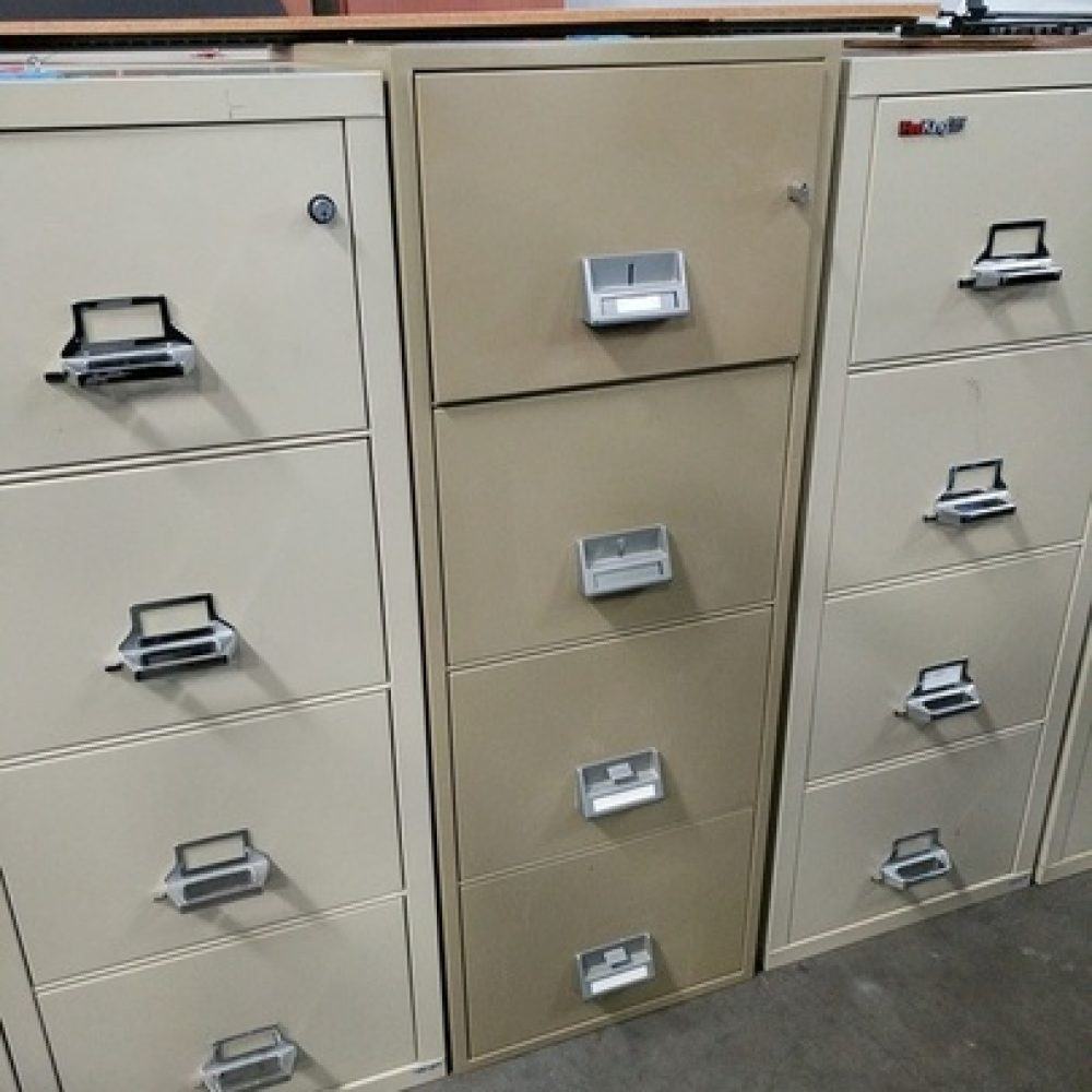 Schwab 4 Drawer Vertical Fireproof File Cabinet Dark Putty Tan in size 1000 X 1000