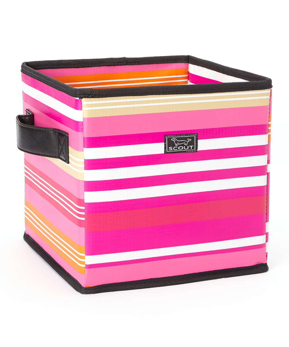 Scout Bungalow Pink Stripe Collapsible Storage Bin Zulily with regard to measurements 1000 X 1201