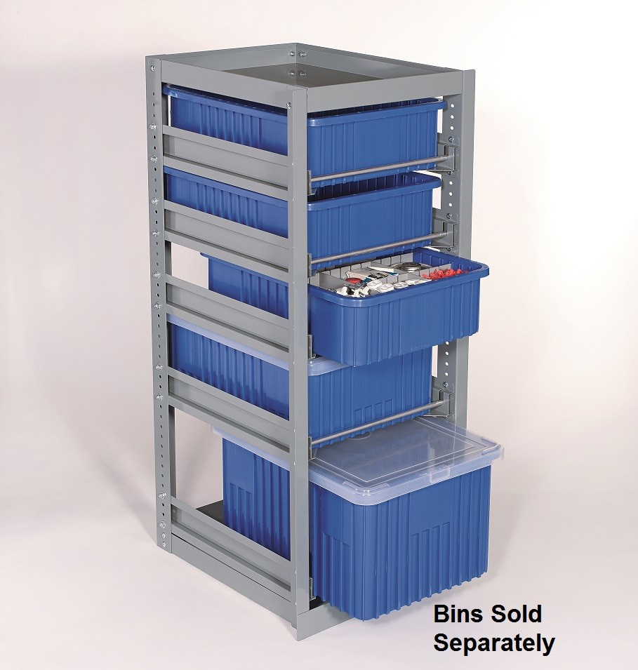 Self Stacking Bulk Storage Bin Rack with dimensions 909 X 955