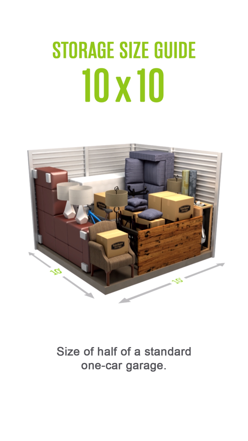 Self Storage Size Guide For A 10x10 Storage Unit Size Of Half Of A for measurements 864 X 1536