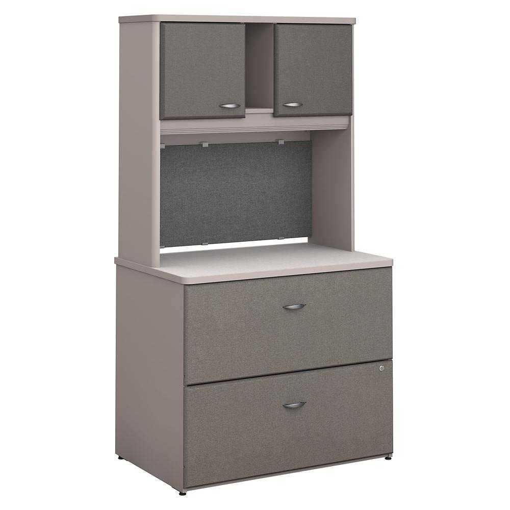 Series A 36w Lateral File Cabinet With Hutch Bush Business Furniture with dimensions 1000 X 1000