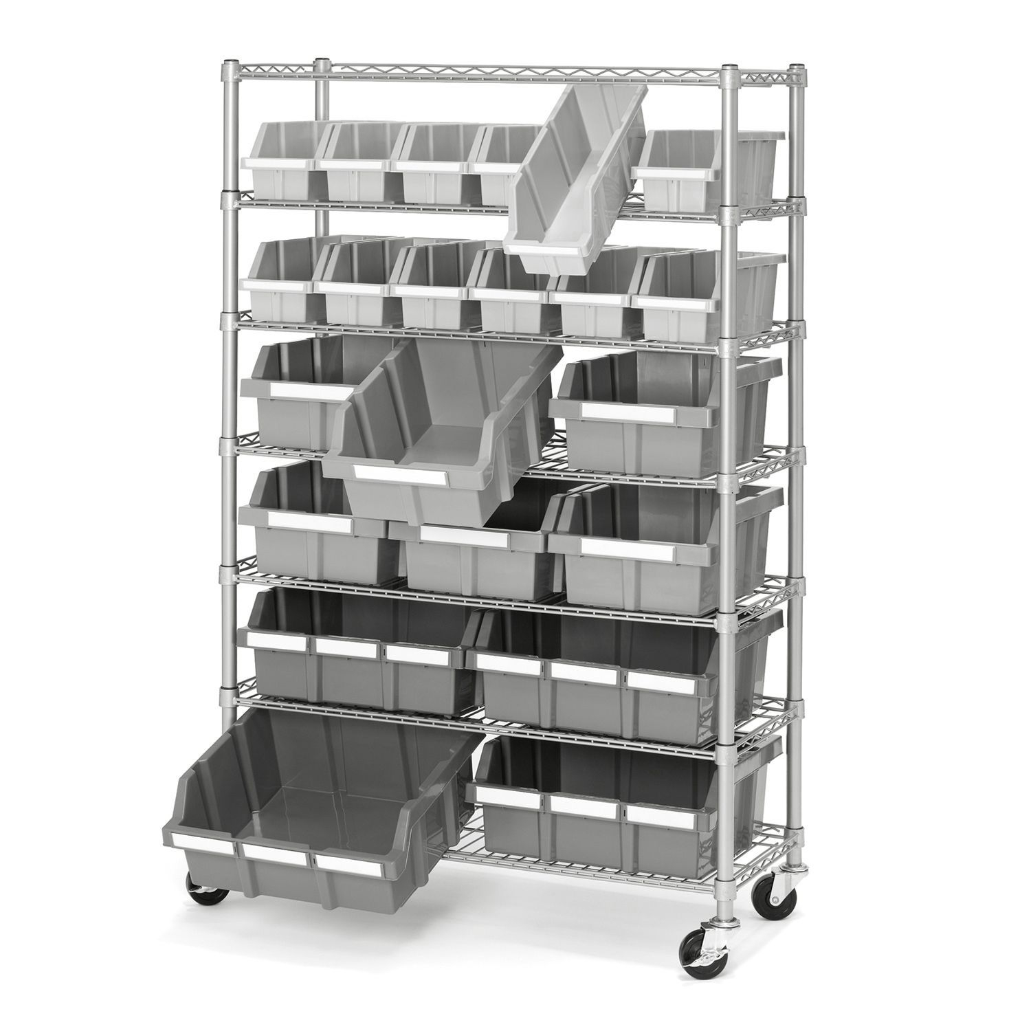 Seville Classics Commercial Bin Rack W Wheels 22 Bins Sams pertaining to measurements 1500 X 1500