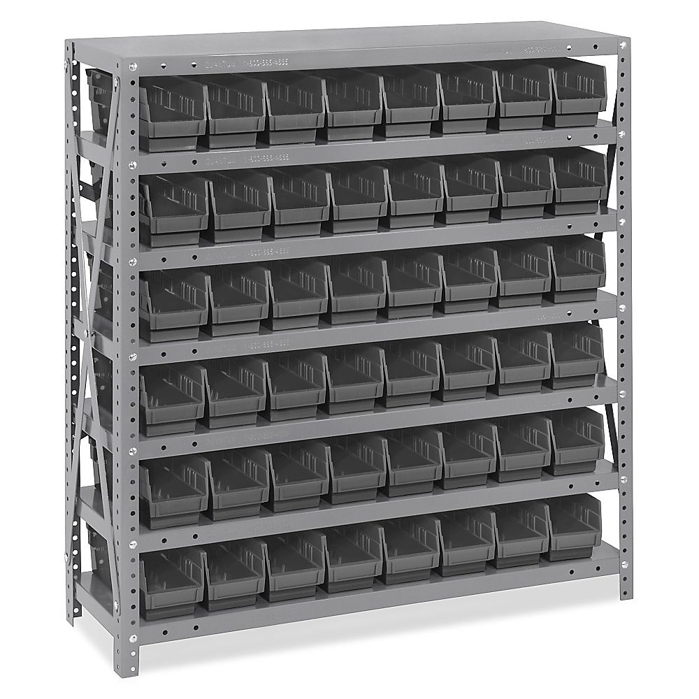 Shelf Bin Organizer 36 X 12 X 39 With 4 X 12 X 4 Black Bins H in measurements 1000 X 1000