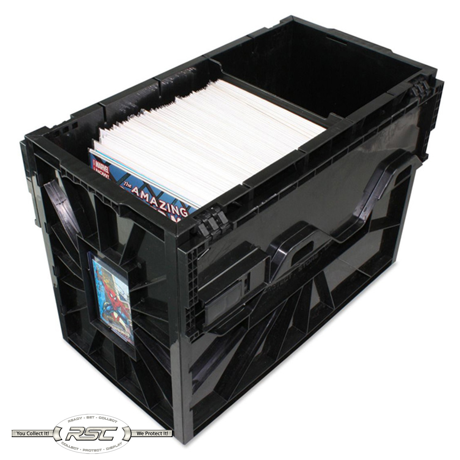 Short Comic Book Bin Black Plastic Storage Box Wone Partition intended for dimensions 1500 X 1500