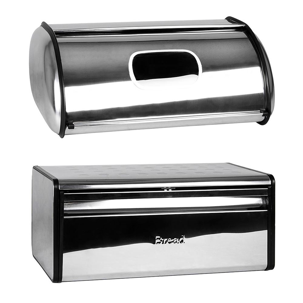 Silver Bread Bin Steel Kitchen Food Storage Box Loaf Roll Bins pertaining to dimensions 1000 X 1000