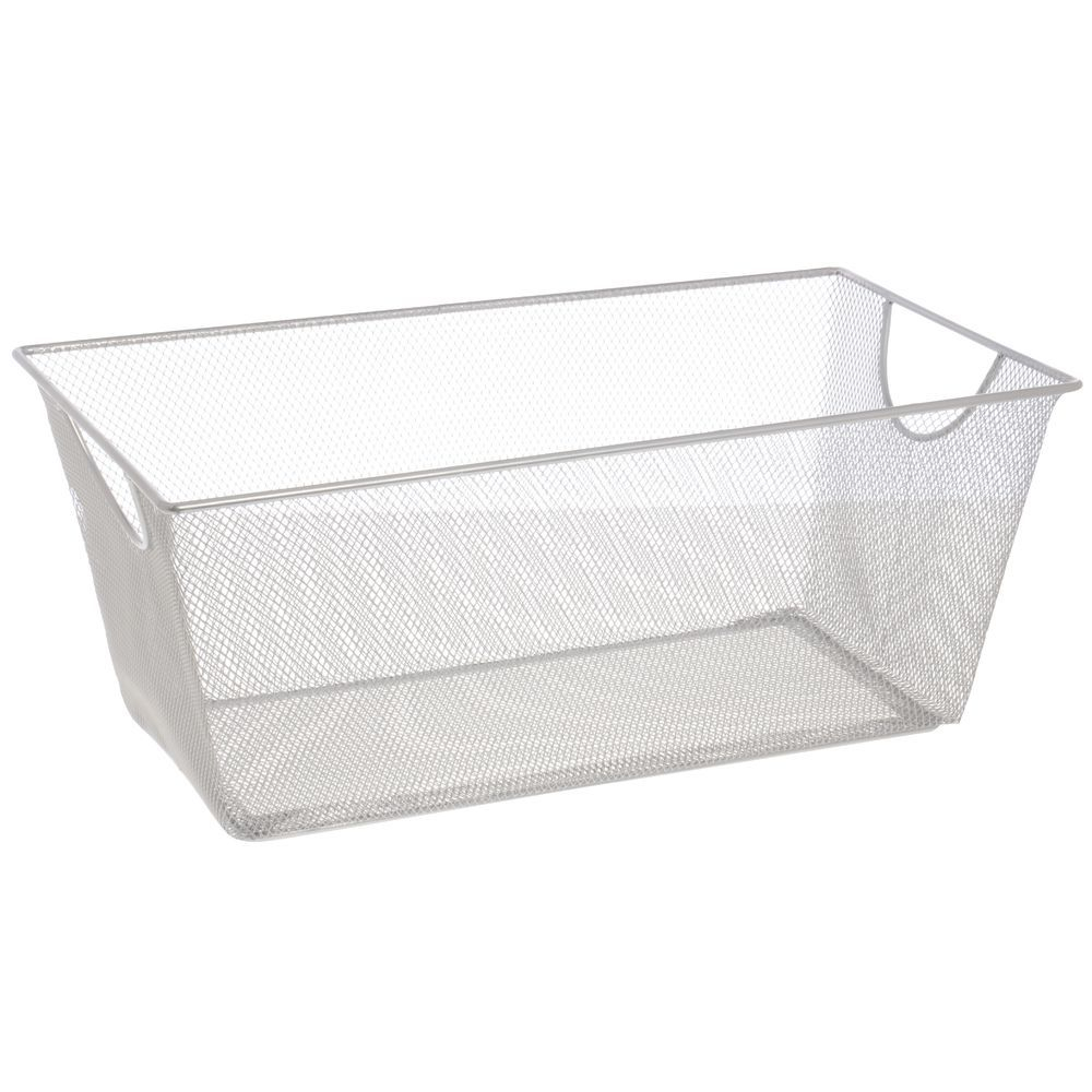 Silver Wire Mesh Sloping Storage Basket 20l X 11 12w X 8 12h inside measurements 1000 X 1000