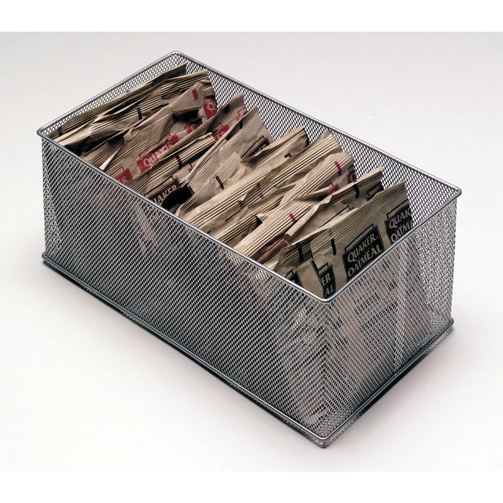 Silver Wire Mesh Storage Basket 12l X 6w X 5h in size 1000 X 1000
