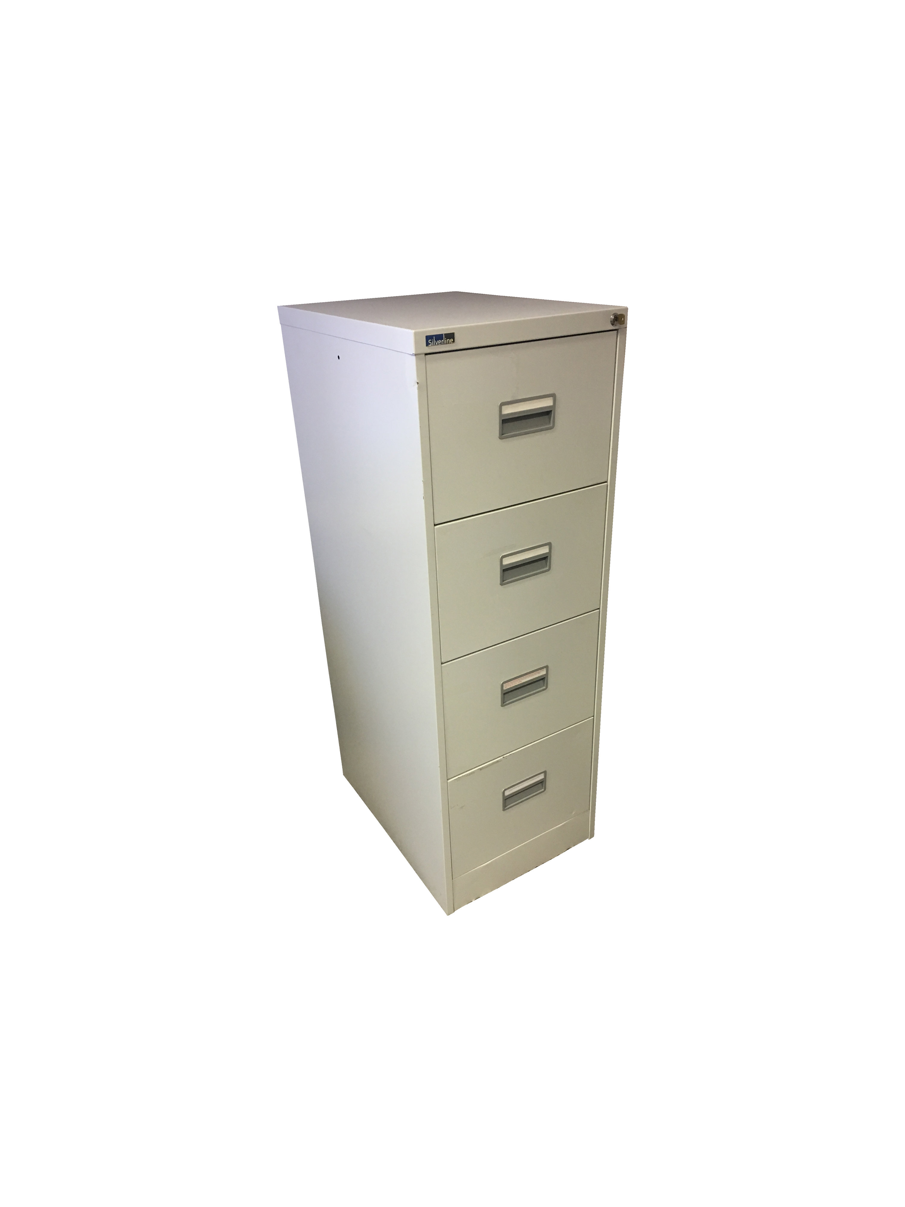 Silverline Office Filing Cabinet 4 Drawer Locking Storage In Light Grey Uofd within size 3024 X 4032