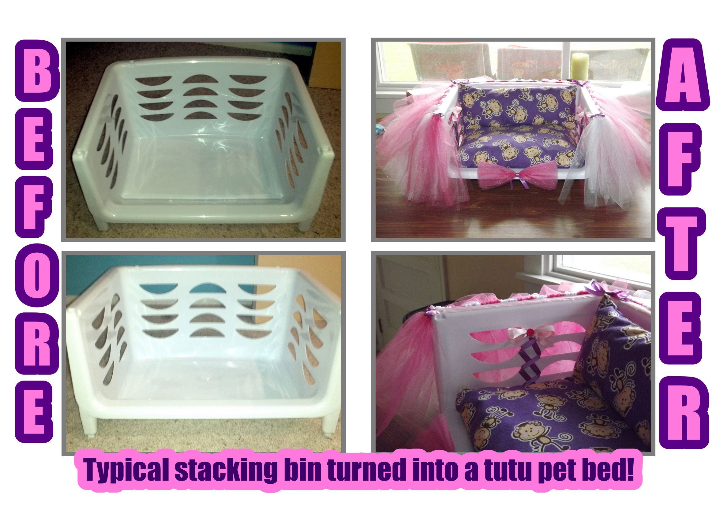 Simple Plastic Bin Turned Into A Tutu Pet Bed For A Spoiled Pet My pertaining to sizing 2339 X 1654