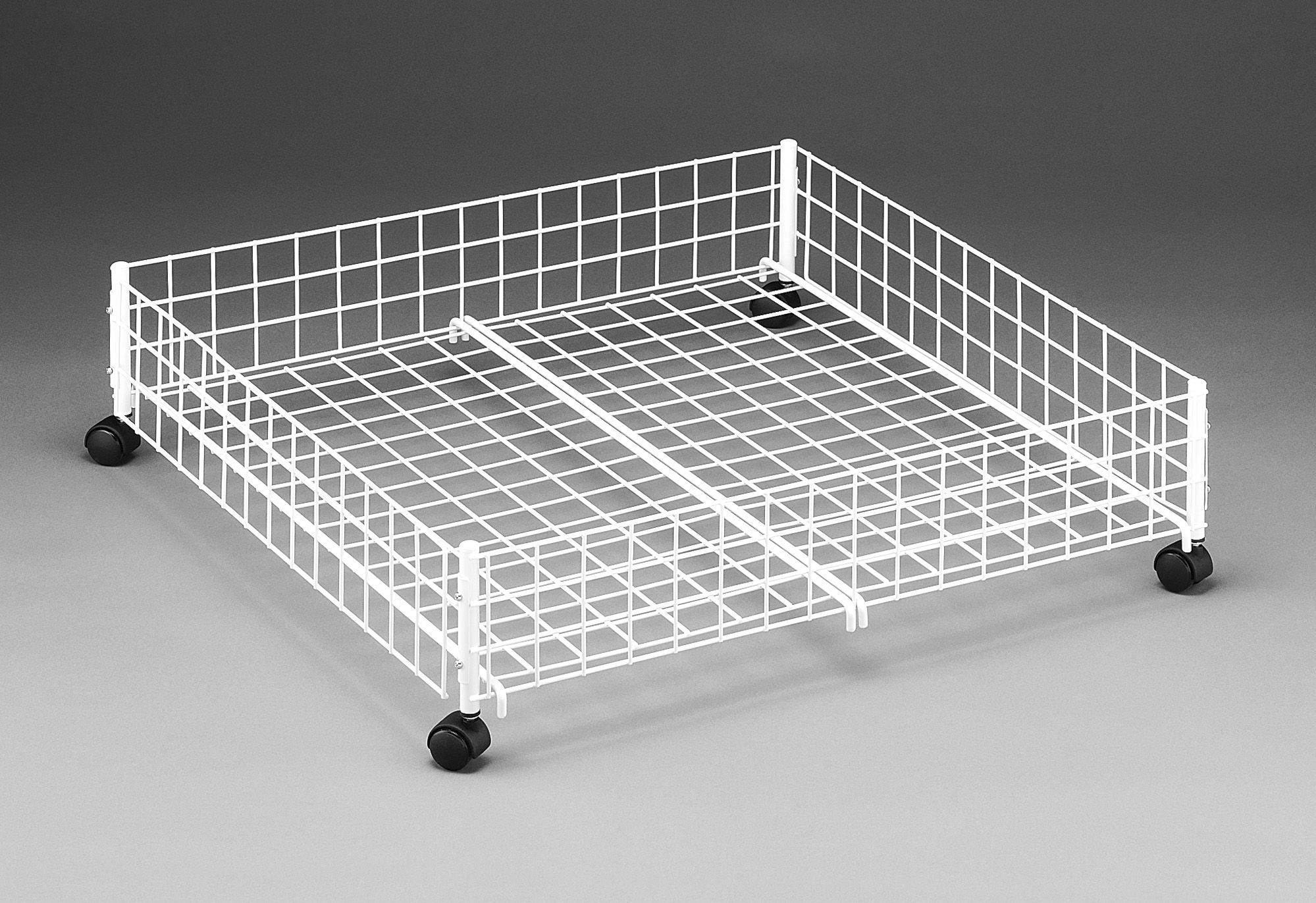 Simple Wheeled Wire Basket Under Bed Storage Box Bin Holder Toys inside proportions 1999 X 1372