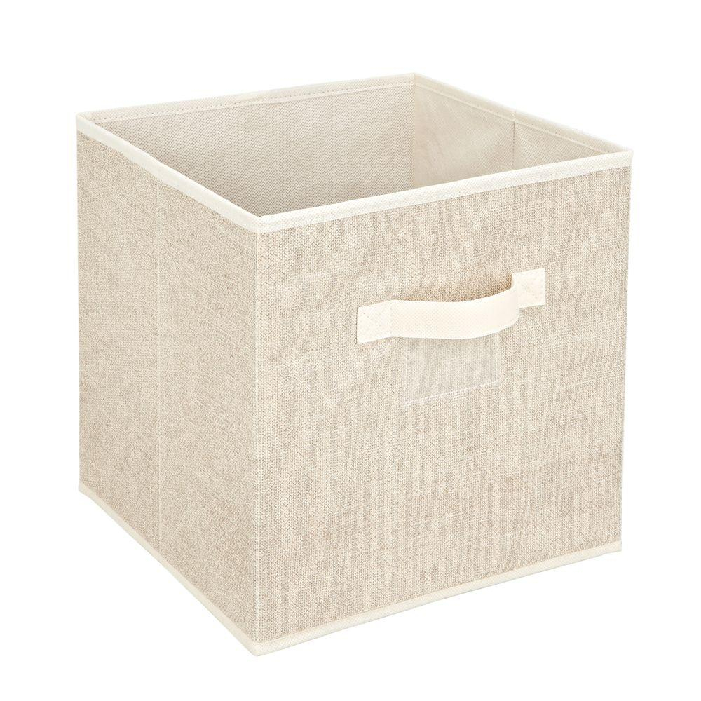 Simplify 12 In X 12 In Faux Jute Storage Box Cube Bin 25432 Fej throughout sizing 1000 X 1000