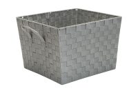 Simplify 13 In X 15 In X 10 In Large Woven Storage Bin In Grey for dimensions 1000 X 1000