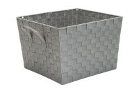 Simplify 13 In X 15 In X 10 In Large Woven Storage Bin In Grey with proportions 1000 X 1000