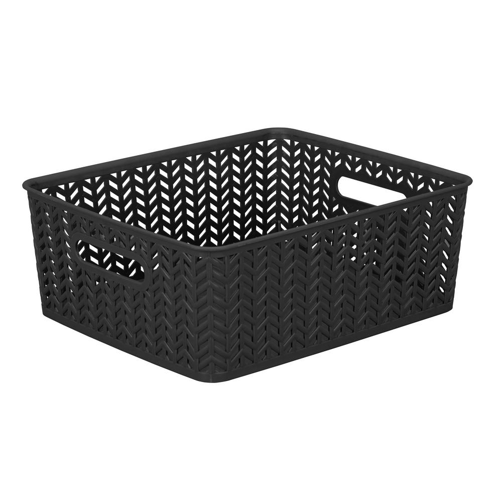 Simplify 14 In X 115 In X 515 In Medium Herringbone Storage Bin with sizing 1000 X 1000