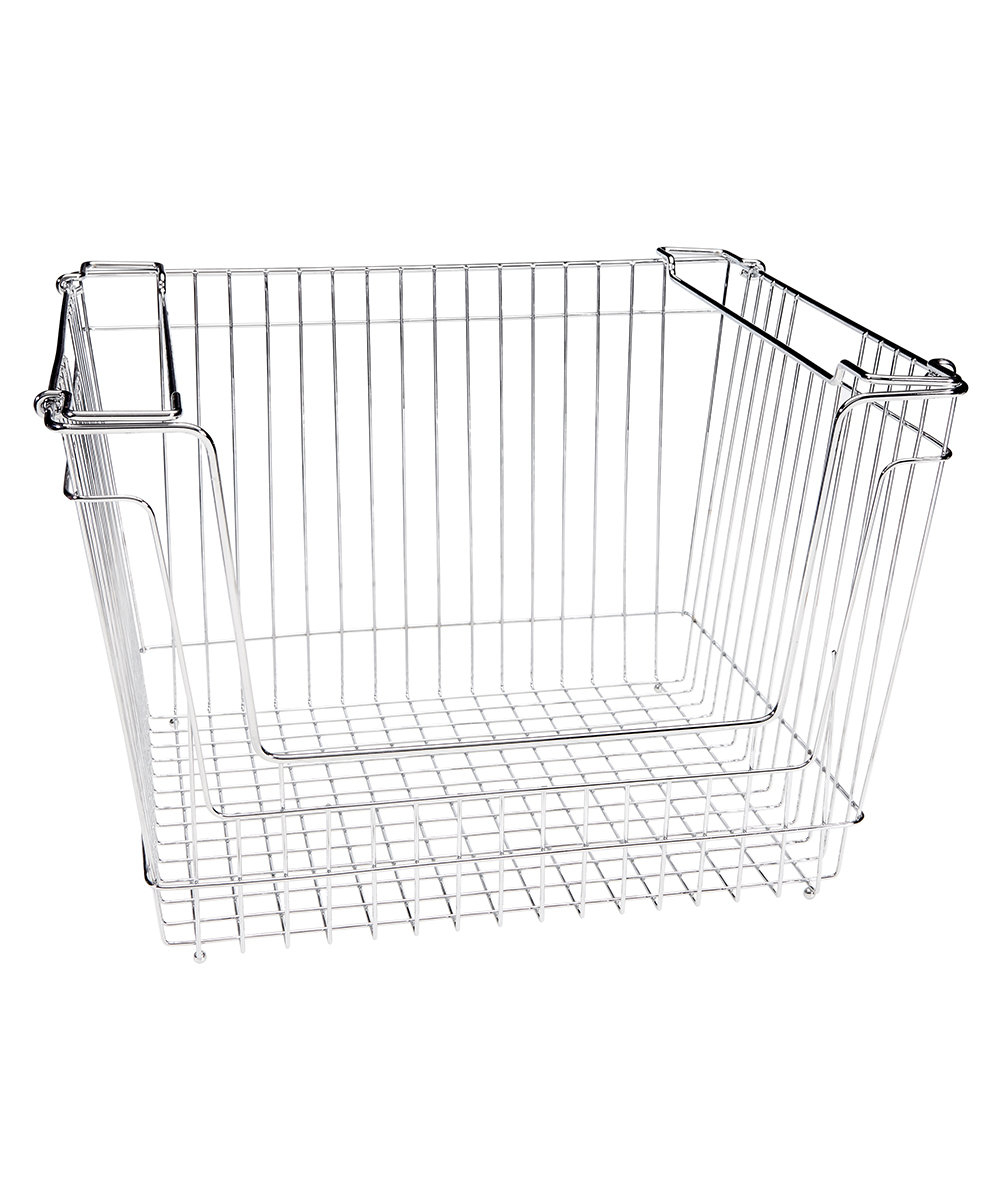 Simplify Stackable Extra Large Storage Wire Basket Reviews Wayfair inside measurements 1000 X 1200