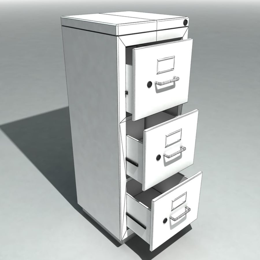 Single Metal Filing Cabinet 3d Model 8 Max Obj Fbx 3ds Free3d with size 900 X 900