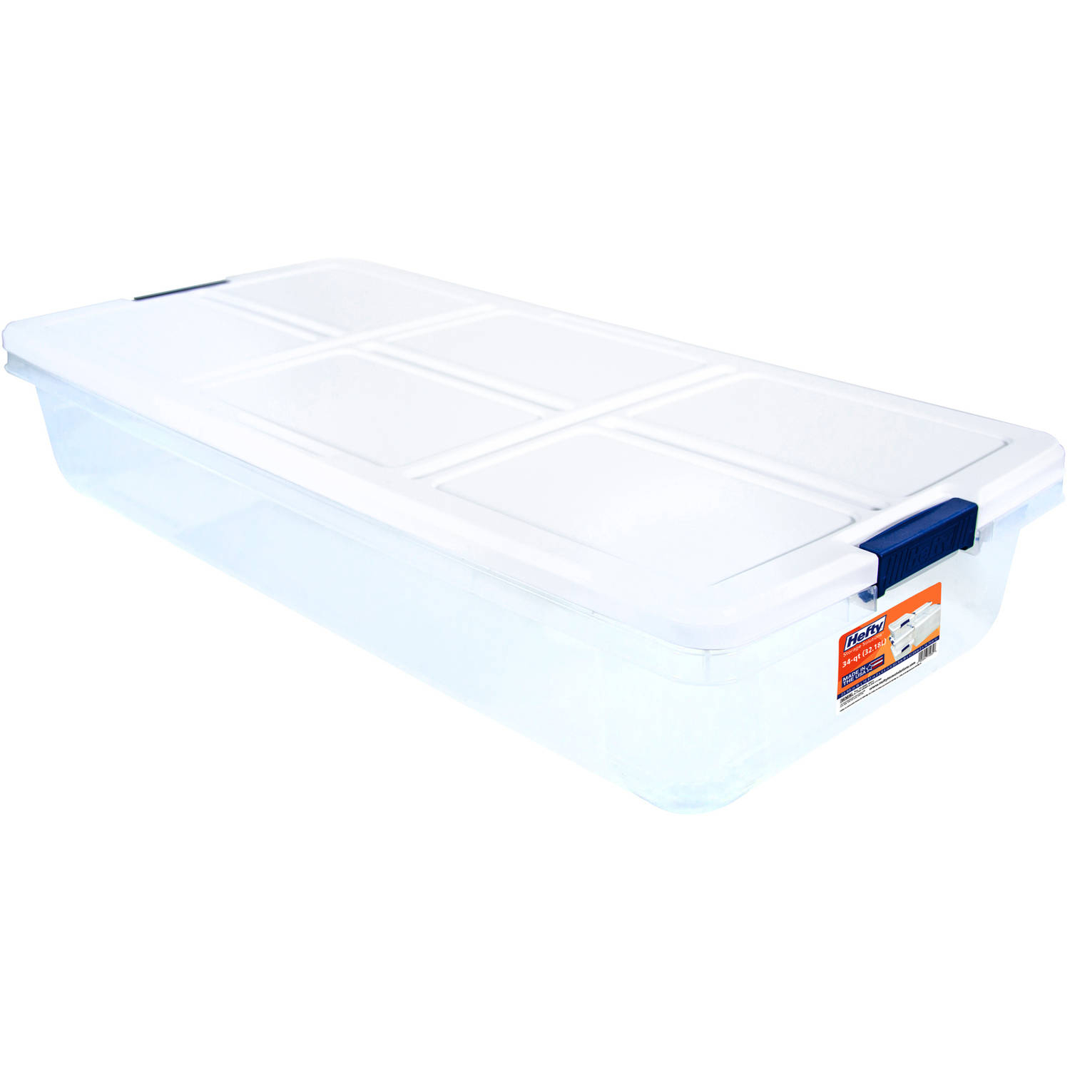 Slide Under Bed Storage Container 52 Quart Latch Box Low Profile within measurements 1500 X 1500