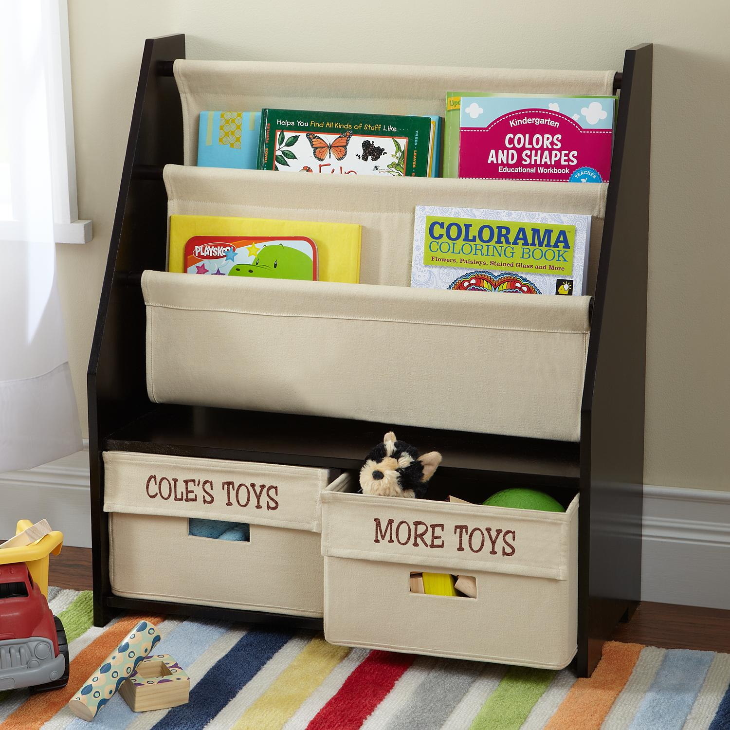 Sling Bookshelf With Storage Bins In 2019 Products Storage Bins intended for sizing 1500 X 1500