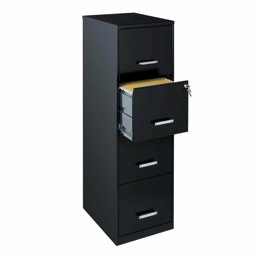 Small Filing Cabinet Metal 4 Drawer Vertical Black New 35255698849 with proportions 1000 X 1000