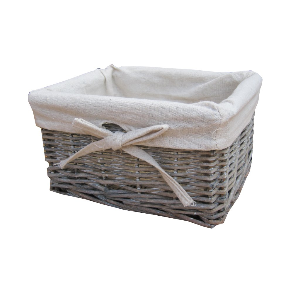 Small Grey Wash Wicker Storage Basket with regard to measurements 1000 X 1000