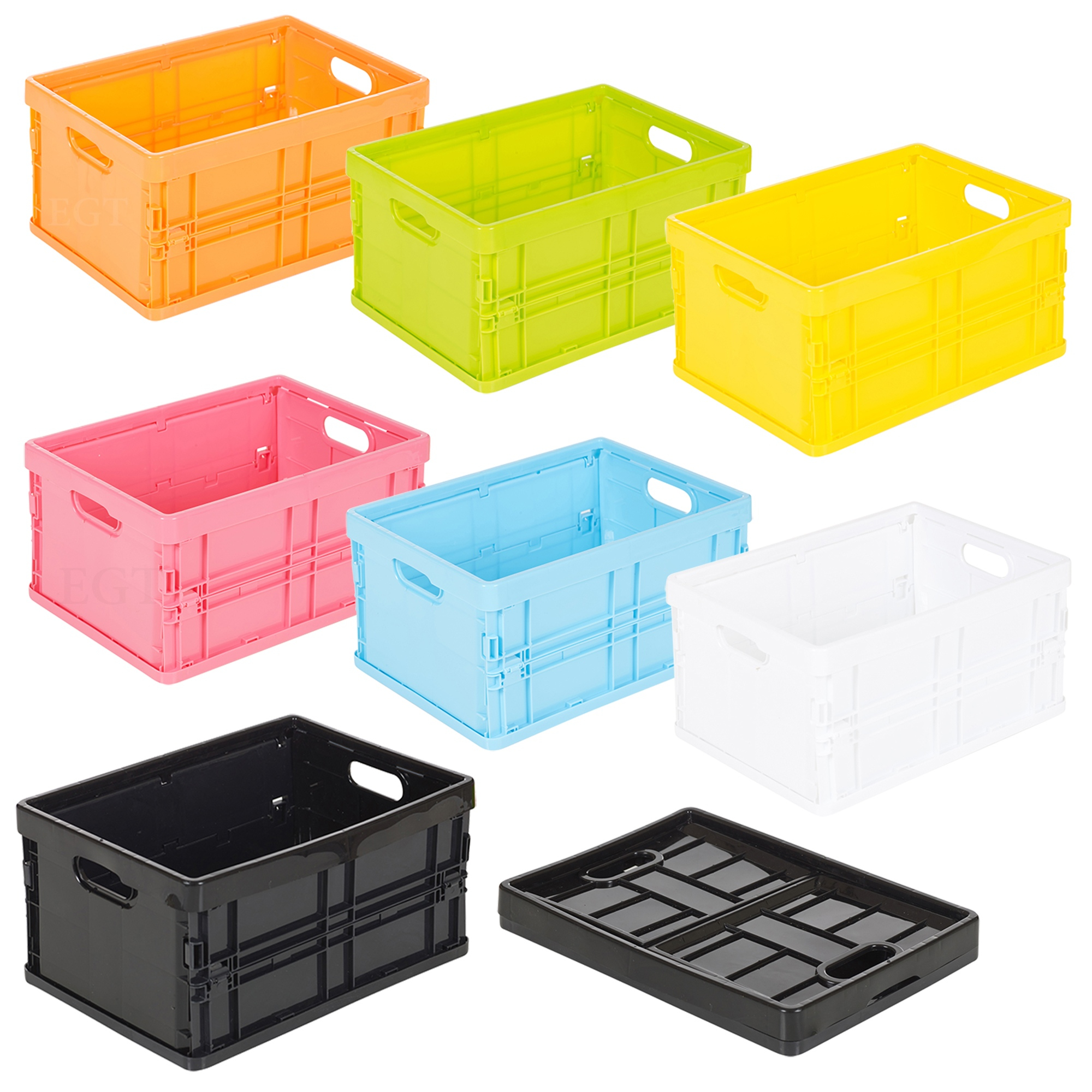 Small Plastic Storage Collapsible Boxes Organiser Sorter Stackable with regard to proportions 2000 X 2000