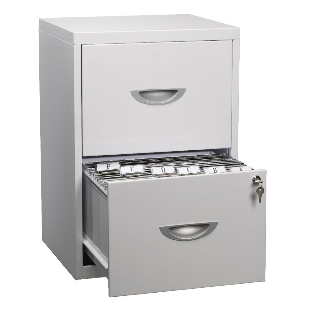 Soho 2 Drawer Filing Cabinet White Officeworks in proportions 1000 X 1000