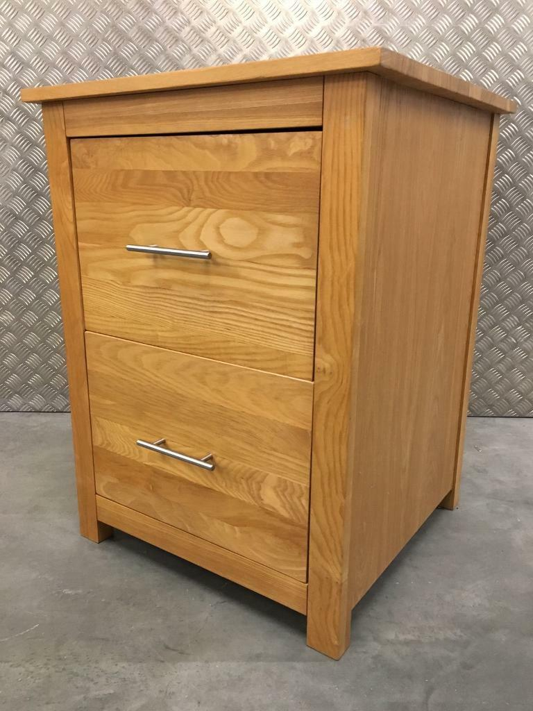 Solid Oak Large Two Drawer 2 Drawer Filing Cabinet Cupboard Laura pertaining to size 768 X 1024