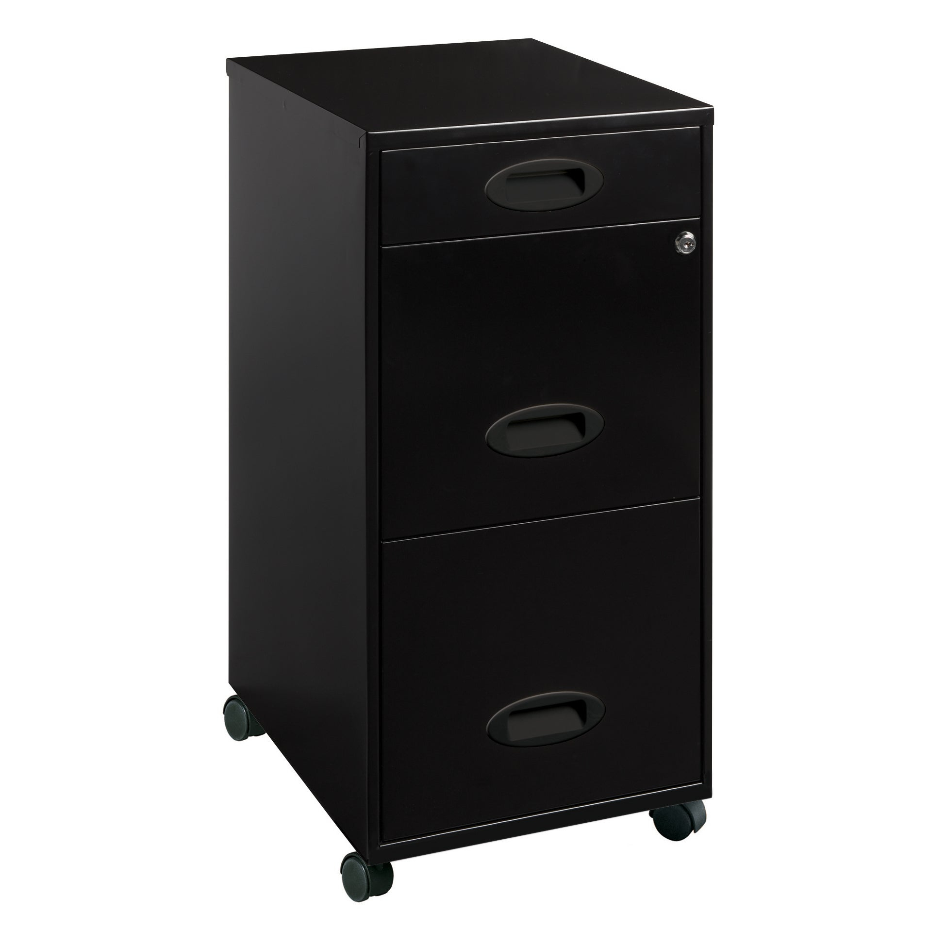 Space Solutions Black 3 Drawer Mobile File Cabinet intended for proportions 1916 X 1916
