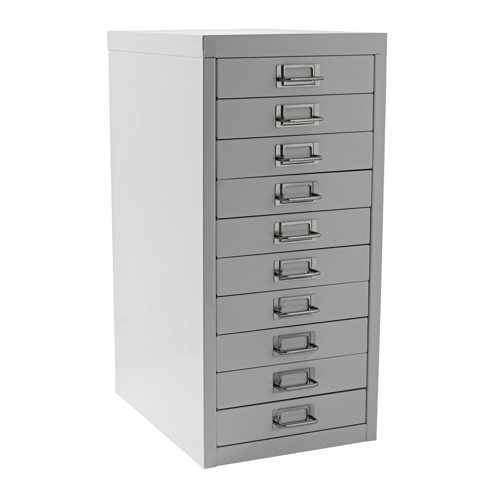 Spencer 10 Drawer Cabinet With Wheels White Officeworks with regard to sizing 1000 X 1000