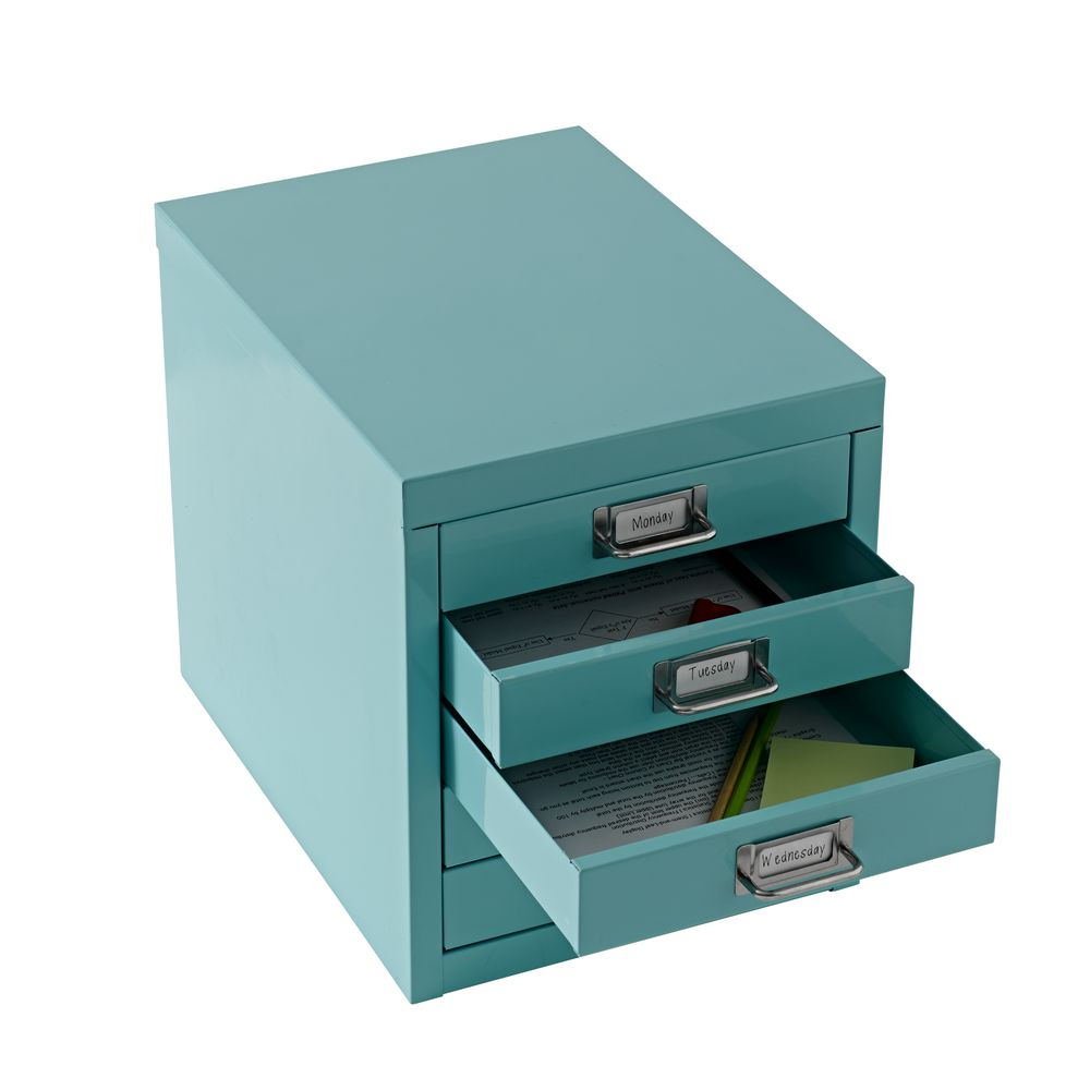 Spencer 5 Drawer Desktop Cabinet Black Officeworks for proportions 1000 X 1000