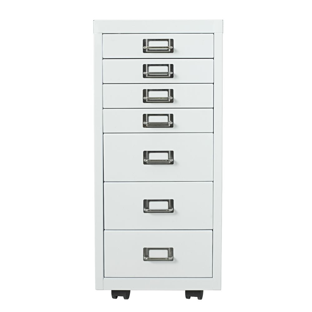 Spencer 7 Drawer Cabinet Black Officeworks intended for measurements 1000 X 1000